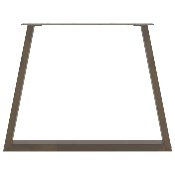 vidaXL Spisebordben V-formet 2 stk naturstål 90 x (72-73,3) cm stål
