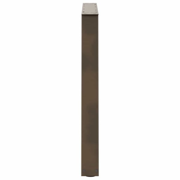 vidaXL Spisebordben V-formet 2 stk naturstål 90 x (72-73,3) cm stål