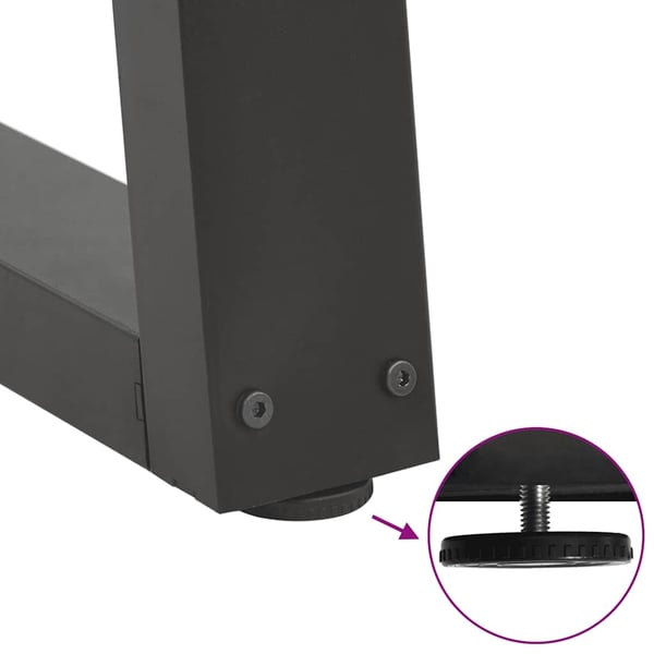 vidaXL Salongbordben V-formet 2 stk antrasitt 50x(30-31,3) cm stål