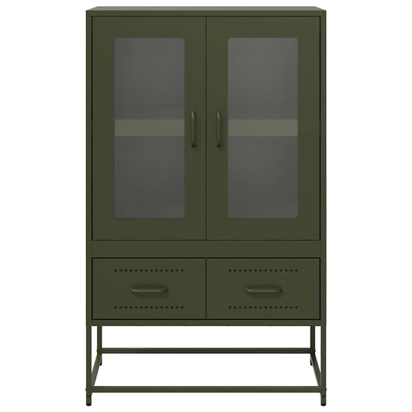 vidaXL Kaappi oliivinvihreä 68x39x111,5 cm teräs