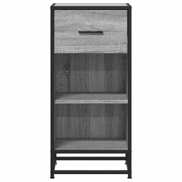 vidaXL Skjenk grå sonoma 35,5x35x76 cm konstruert tre og metall