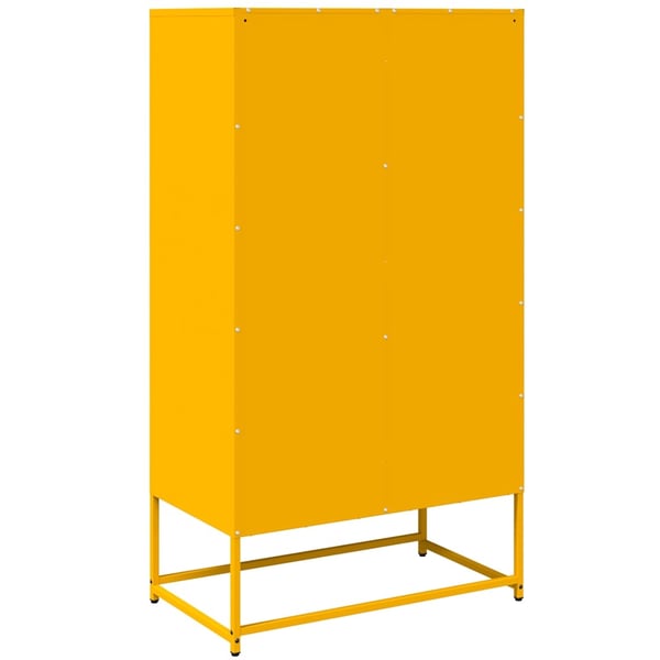vidaXL højskab 68x39x123 cm stål sennepsgul
