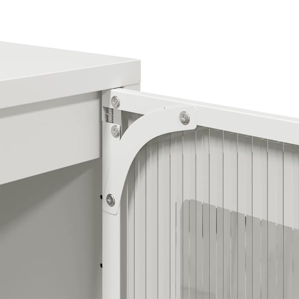 vidaXL Highboard Valkoinen 36x39x123 cm Kylmävalssattu teräs