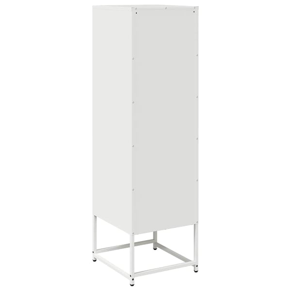 vidaXL Highboard Valkoinen 36x39x123 cm Kylmävalssattu teräs