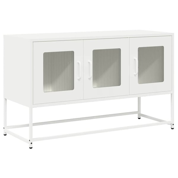 vidaXL TV-skap Hvit 100,5x39x60,5 cm Kaldvalset stål