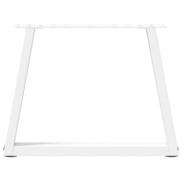 vidaXL Salongbordben V-formet 2 stk hvit 60 x (42-43,3) cm stål