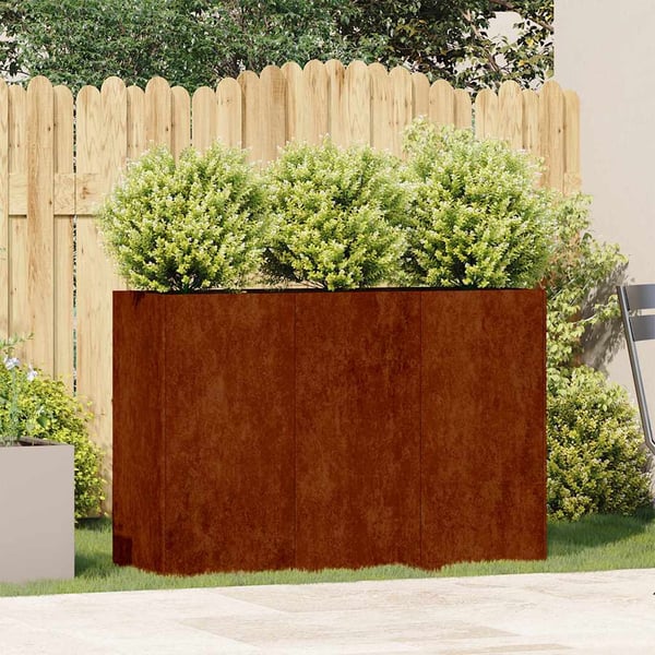 vidaXL Plantekasse rust 120x40x80 cm forvitringsstål