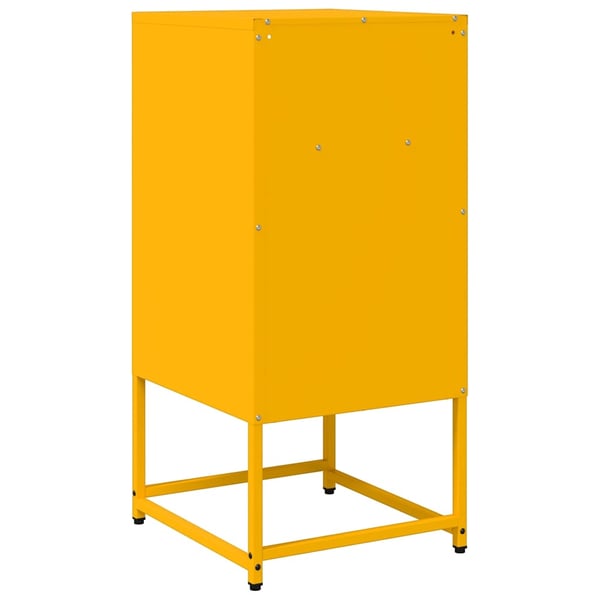 vidaXL sengebord 36x39x78 cm koldvalset stål sennepsgul