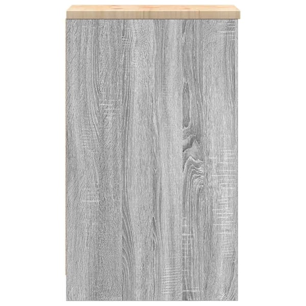 vidaXL Garasje Oppbevaringsskap Grå Sonoma 30x51x85 cm Heltre Furu