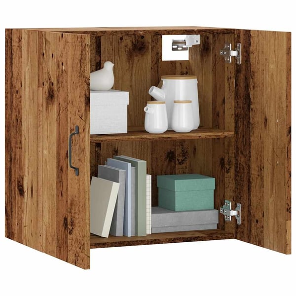 vidaXL Seinäkaappi vanha puu 60x31x60 cm tekninen puu