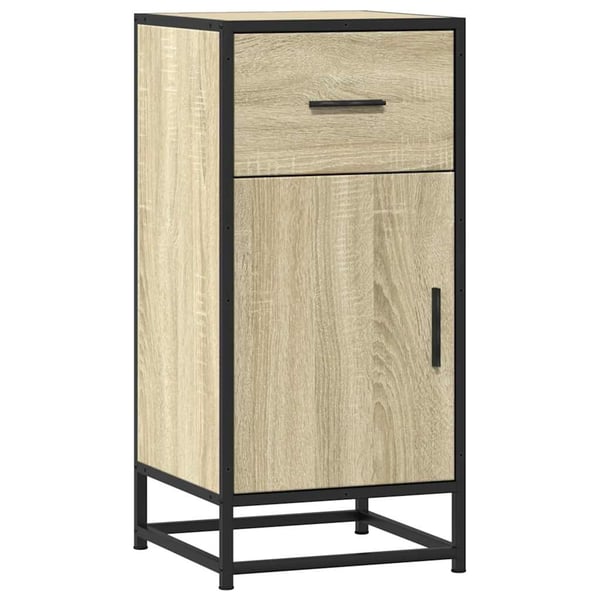 vidaXL Skjenk sonoma eik 35,5x35x76 cm konstruert tre og metall