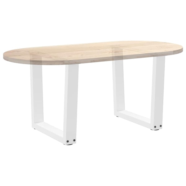 vidaXL Salongbordben V-formet 2 stk hvit 60 x (42-43,3) cm stål