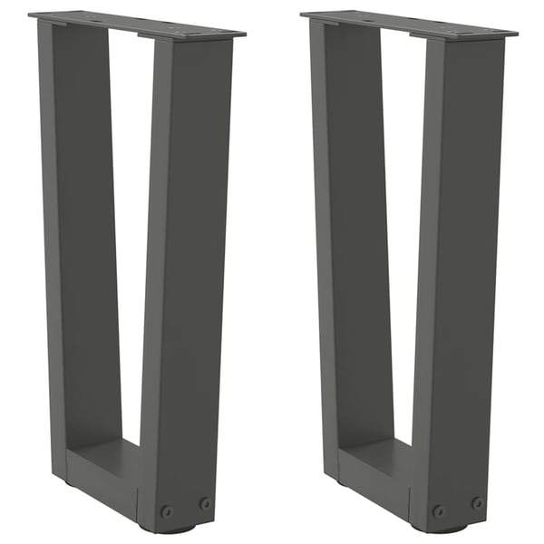 vidaXL Salongbordben V-formet 2 stk antrasitt 28 x (42-43,3) cm stål