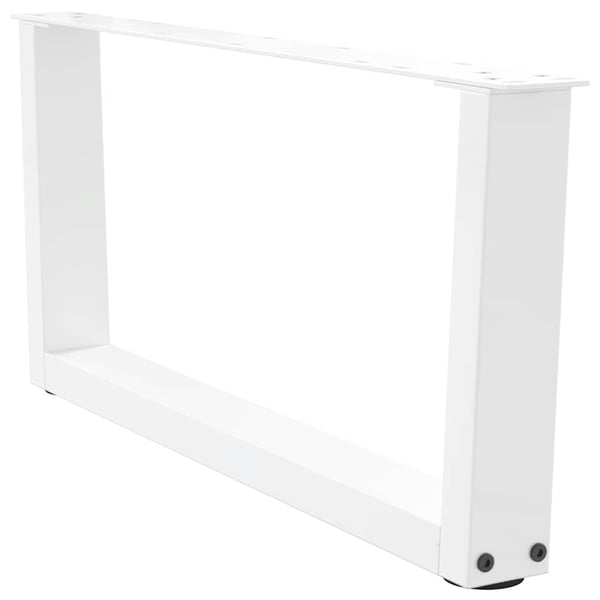 vidaXL Salongbordben V-formet 2 stk hvit 70 x (30-31,3) cm stål