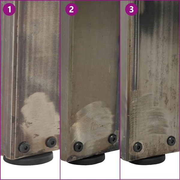 vidaXL Salongbordben V-formet 2 stk naturstål 38 x (42-43,3) cm stål