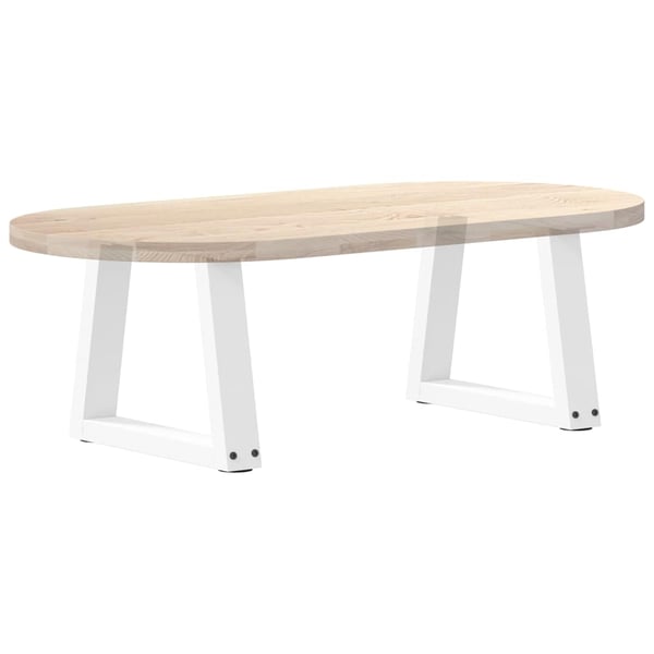 vidaXL Salongbordben V-formet 2 stk hvit 30x(30-31,3) cm stål