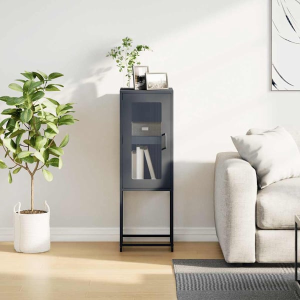 vidaXL Skjenk Antrasitt 36x39x107 cm Kaldvalset Stål