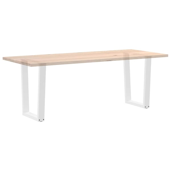 vidaXL Spisebordben V-formet 2 stk hvit 60 x (72-73,3) cm stål