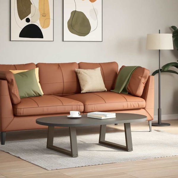 vidaXL Salongbordben V-formet 2 stk naturstål 70 x (30-31,3) cm stål