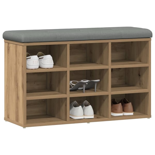 vidaXL skobænk 82x32x50 cm konstrueret træ kunsteg