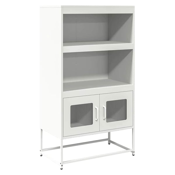 vidaXL Högbord vit 68x39x123 cm stål