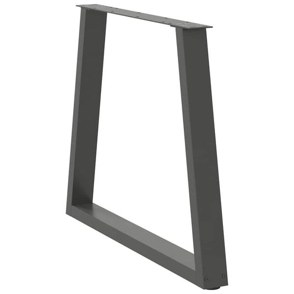 vidaXL Spisebordben V-formet 2 stk antrasitt 70 x (72-73,3) cm stål