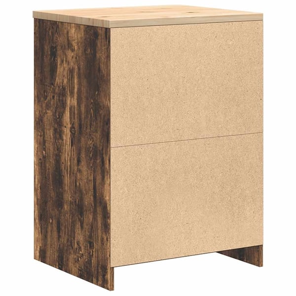 vidaXL Garageopbevaringsskab røget eg 60x51x85 cm massivt træ fyrretræ