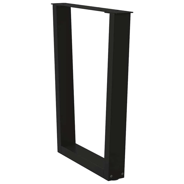 vidaXL Spisebordben V-formet 2 stk svart 70 x (72-73,3) cm stål