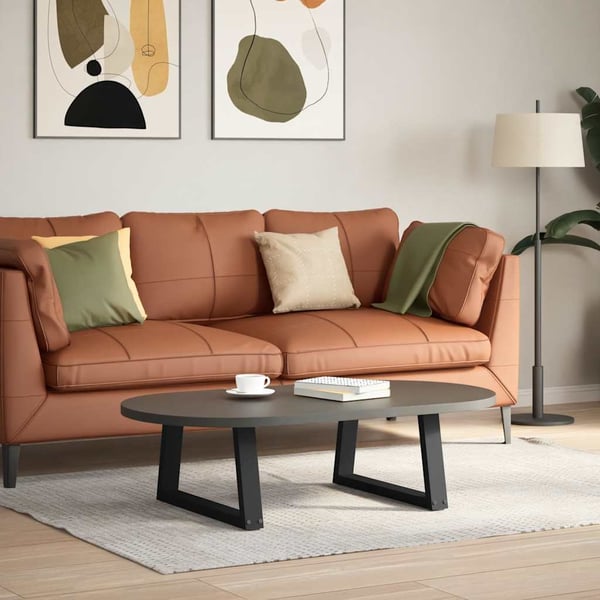 vidaXL sofabordben V-formet 2 stk. sort 60 x (30-31,3) cm stål