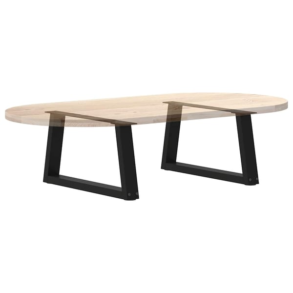 vidaXL sofabordben V-formet 2 stk. sort 60 x (30-31,3) cm stål
