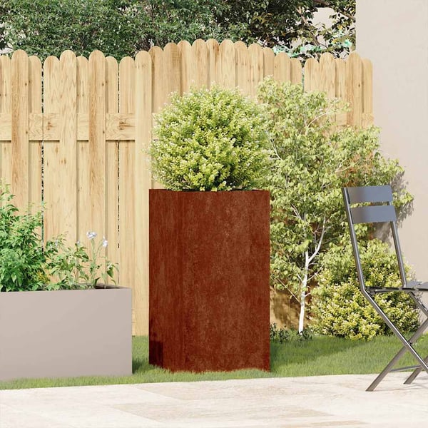 vidaXL Plantekasse rust 40x40x80 cm forvitringsstål