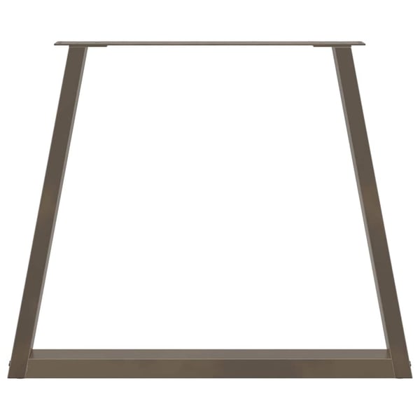 vidaXL Spisebordben V-formet 3 stk naturstål 70 x (72-73,3) cm stål