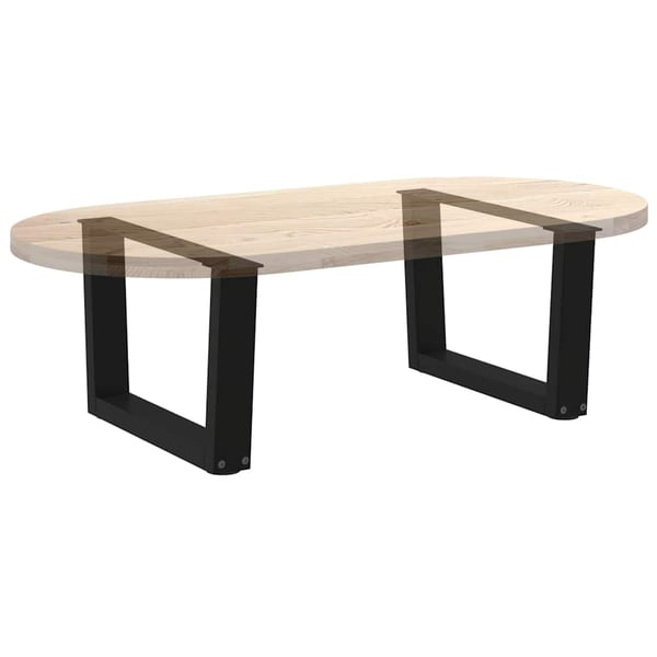 vidaXL Salongbordben V-formet 2 stk svart 50x(30-31,3) cm stål