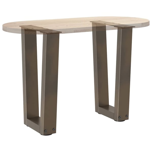 vidaXL Salongbordben V-formet 2 stk naturstål 38 x (42-43,3) cm stål
