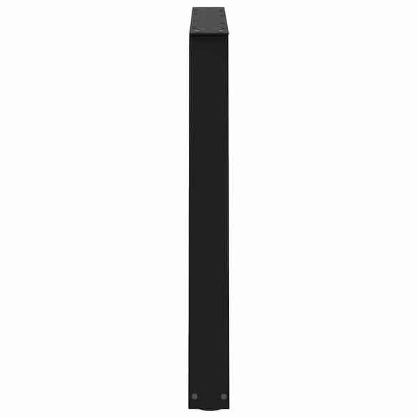 vidaXL Spisebordben V-formet 2 stk svart 100x(72-73,3) cm stål