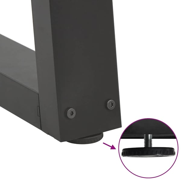 vidaXL sofabordsben V-formet 2 stk. antracit 28 x (42-43,3) cm stål