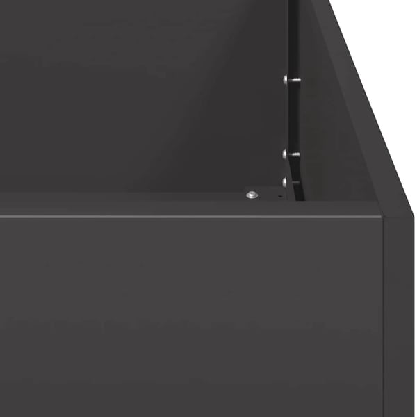 vidaXL plantekasse sort 200x40x80 cm koldvalset stål