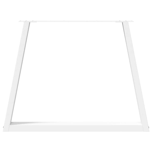 vidaXL Spisebordben V-formet 2 stk hvit 90 x (72-73,3) cm stål