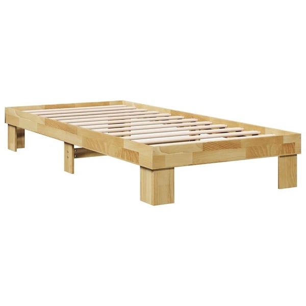 vidaXL Sengeramme uten Madrass 75x190 cm Heltre Eik