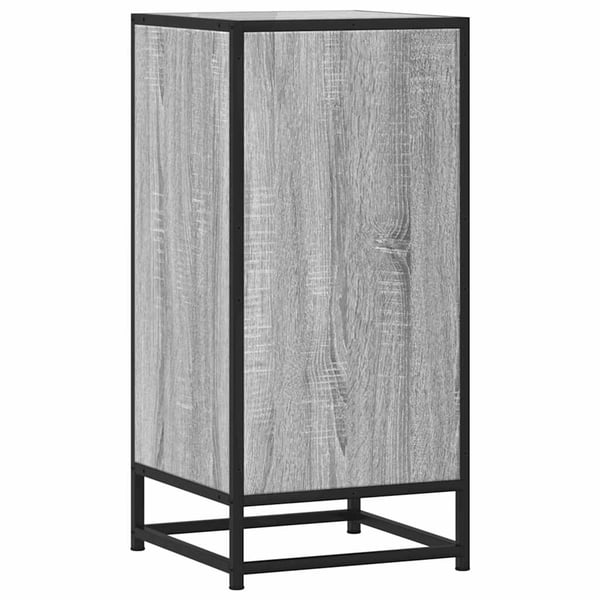 vidaXL Skjenk grå sonoma 35,5x35x76 cm konstruert tre og metall