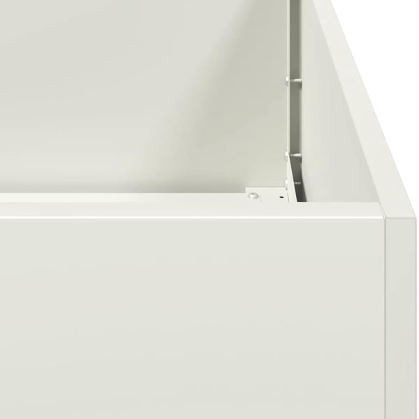vidaXL Plantekasse hvit 120x40x80 cm kaldvalset stål