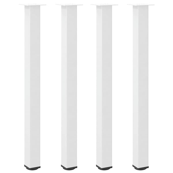 vidaXL barbordsben 4 stk. hvid 110-112 cm stål