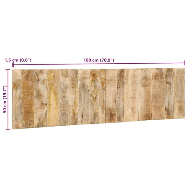 vidaXL Sängynpääty 180 cm Massiivipuuta mango