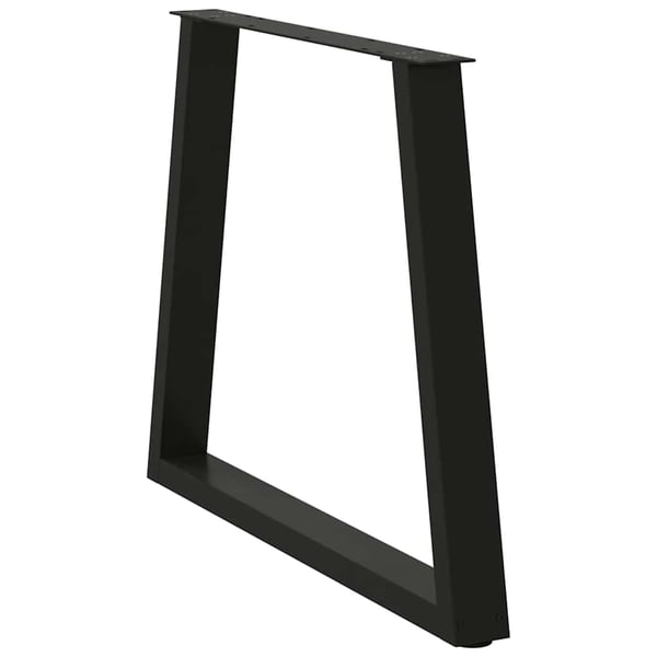 vidaXL Spisebordben V-formet 3 stk svart 80 x (72-73,3) cm stål