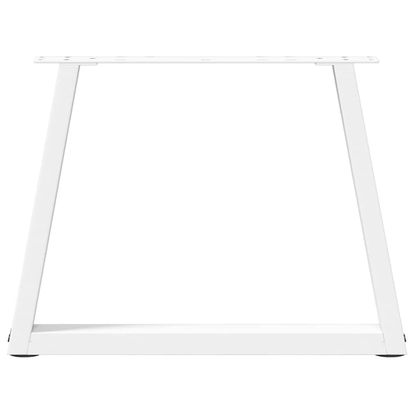 vidaXL Salongbordben V-formet 2 stk hvit 70 x (42-43,3) cm stål