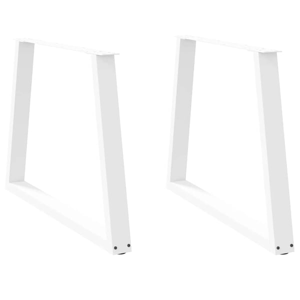 vidaXL Spisebordsben V-form 2 stk Hvid 100x(72-73,3) cm Stål