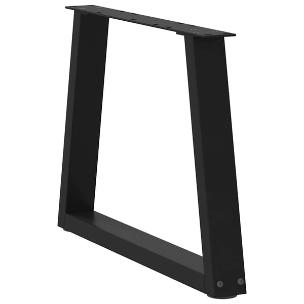vidaXL sofabordben V-formet 2 stk. sort 50x(42-43,3) cm stål