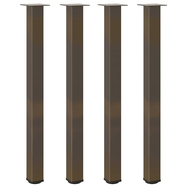 vidaXL Barbordben 4 stk naturstål 110–112 cm stål