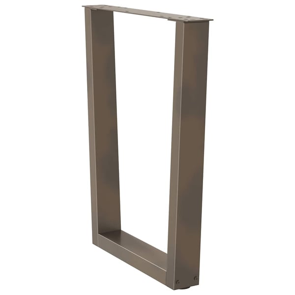 vidaXL Spisebordben V-formet 2 stk naturstål 70 x (72-73,3) cm stål