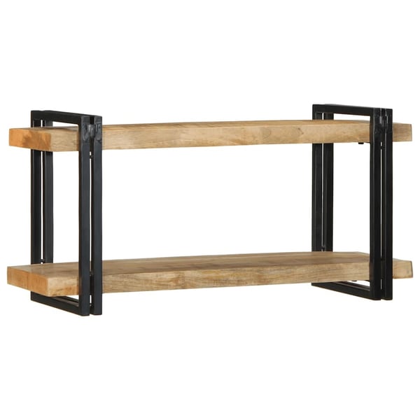 vidaXL Vägghylla 90x33x45 cm massivt grovt trä mango